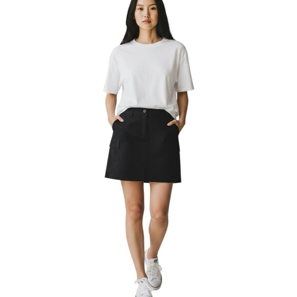 Unbranded Dresses & Skirts - Theory Black Utility Cargo Mini Skirt  EUC Size 12